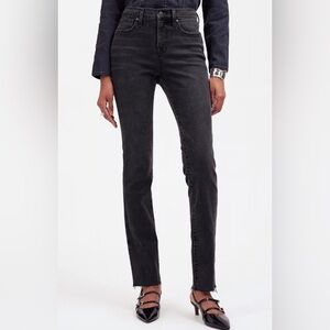 Madewell Women's Washed Black Mid-rise Stovepipe Jeans Size 25